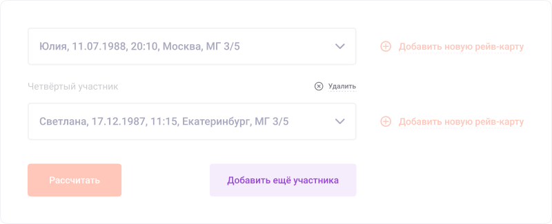 Добавить и удалить участника пенты